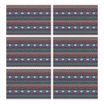 thumbnail image 1 of Ethnic Boho Floral Flax Placemats Set of 6, 12x18 Inch Rustic Tribal Folk Style Table Mats, Washable Colorful Vintage Decor for Earthy Kitchen or Hippie Dining Room, 1 of 5