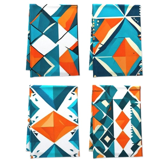 Ethnic Boho Hand Towels for House Table Home Outdoor Gym, Comfortable Aztec Symbols Towels Decorative Set, Simplicity Minimalistic Versatile Fall Bathroom Decor 4Pcs 16x24 Inch