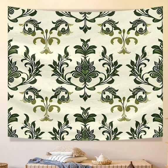 Ethnic Boho Indoor Tapestry Geometric Shapes Symmetrical Tribal Tapestry Curtain Durable Washable Modern Tapestry Curtain for House Living Room Office Dorm (51x59 Inches)