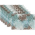 thumbnail image 1 of Ethnic Boho Linen Placemats Set of 6,12x18 Inch Vintage Bohemian Washable Table Mats Heat Resistant Place Mats for Home Party Kitchen Dining Decoration, 1 of 6