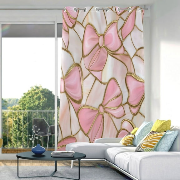 Ethnic Bows Blackout Curtains 84"x52" Thermal Insulated Curtain 1 Panel