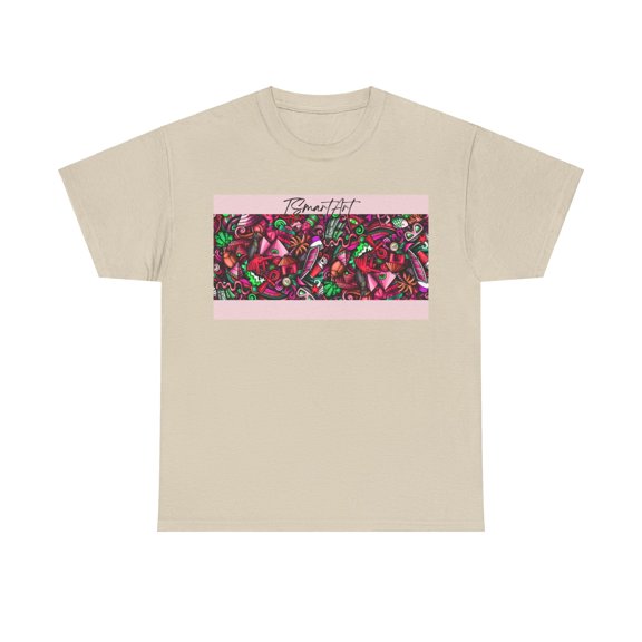 Ethnic Collage Graphic Heavy Cotton T-Shirt