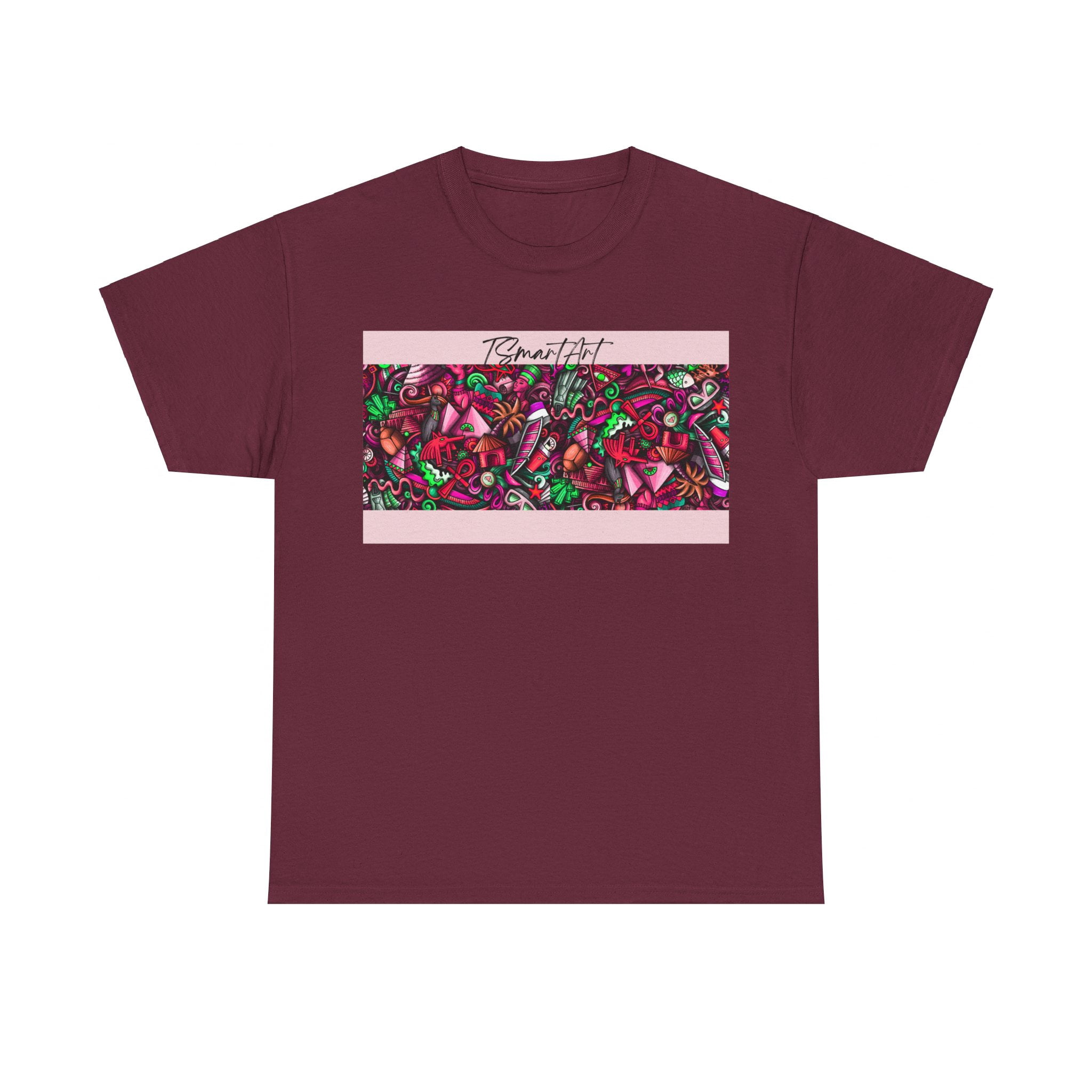 Ethnic Collage Graphic Heavy Cotton T-Shirt - Walmart.com
