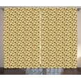 thumbnail image 1 of Ethnic Curtains 2 Panels Set, Doodle Style Colorful Mexican Star Motifs Ornamental Latino Circles and Stripes, Window Drapes for Living Room Bedroom, 108W X 96L Inches, Multicolor, by Ambesonne, 1 of 3