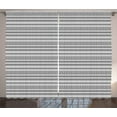 thumbnail image 1 of Ambesonne Ethnic Curtains 2 Panel Set, Rhombuses Bullseye Circle, 108" x 96", Pale Grey White, 1 of 3