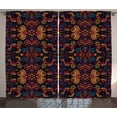 thumbnail image 1 of Ambesonne Eastern Curtains 2 Panel Set, Floral Glass Pattern, 108" x 108", Multicolor, 1 of 3