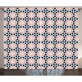 thumbnail image 1 of Ambesonne Ethnic Curtains 2 Panel Set, Ornamental Floral Elements, 108" x 90", Dark Petrol Blue Coral, 1 of 3