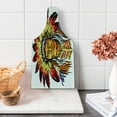 thumbnail image 1 of Ethnic Cutting Board, Chief in Vibrant Color Palette Hand Drawn Style Indigenous Cultures, Decorative Tempered Glass Cutting and Serving Board, Wine Bottle Shape, Multicolor, by Ambesonne, 1 of 1