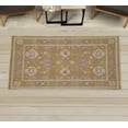 thumbnail image 1 of Ethnic Decorative Rug, Boho Colored Folk Floral Ornaments Botanical Composition Cultural Design, Quality Carpet for Bedroom Dorm and Living Room, 6 Sizes, Mustard Pale Fuchsia, by Ambesonne, 1 of 1
