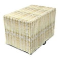thumbnail image 1 of Ethnic Dog Crate Cover, Abstract Borders from Prehistoric Cultures with Ombre Effect, Easy to Use Pet Kennel Cover for Medium Large Dogs, 35" x 23" x 27", Yellow and White, by Ambesonne, 1 of 6