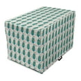 thumbnail image 1 of Ethnic Dog Crate Cover, Russian Dolls Pattern on Swirly Leaf Branches Folk Culture Traditional, Easy to Use Pet Kennel Cover Small Dogs Puppies Kittens, 7 Sizes, Teal Coral and White, by Ambesonne, 1 of 6