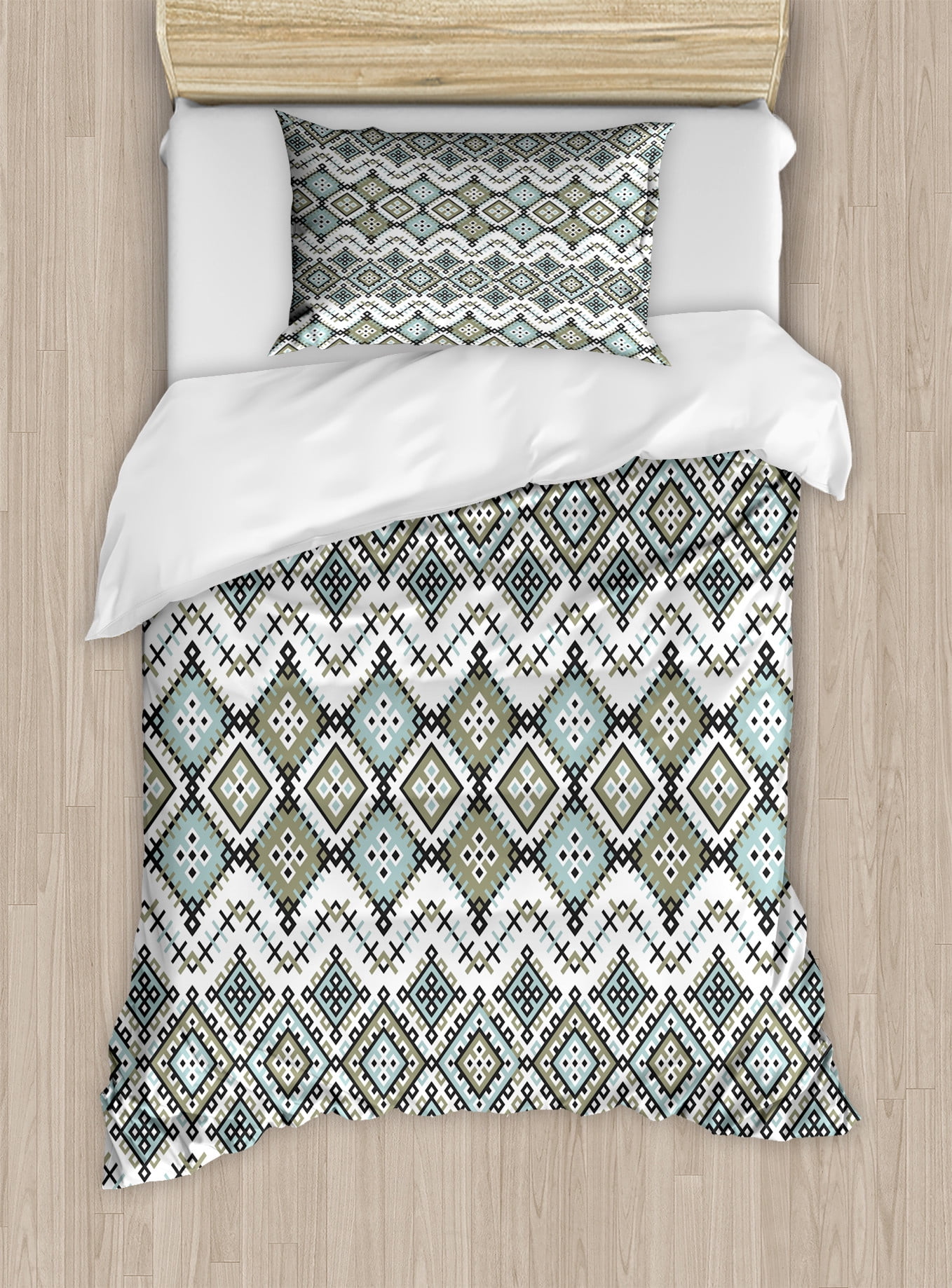 Compass Print Pattern Duvet Cover Bedding Set