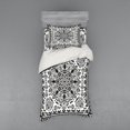 thumbnail image 1 of Ethnic Duvet Cover Set, Mandala Floral Lace Paisley Mehndi Design Lace Image Art, Bedding Set with Shams and Fitted Sheet, 3 Sizes, by Ambesonne, 1 of 3