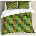 thumbnail image 1 of Ethnic Duvet Cover Set, Pattern with Geometric Colorful Trippy Forms Folk Native Image, Decorative 3 Piece Bedding Set with 2 Pillow Shams, King Size, Multicolor, by Ambesonne, 1 of 3