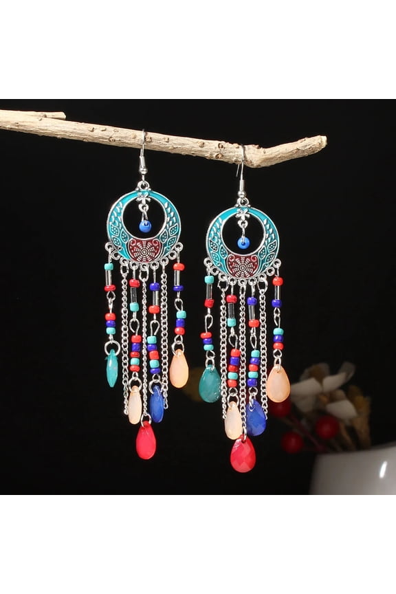 Ethnic Eearrings Bohemian Earrings, Beaded Pretty Style Earr
