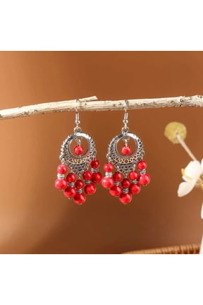 Ethnic Eearrings Bohemian Fringed Earrings, Retro Minority S