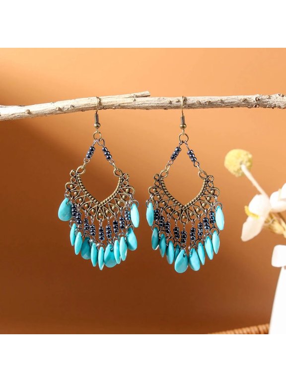 Ethnic Eearrings Bohemian Fringed Earrings, Retro Minority S