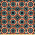 thumbnail image 1 of Ethnic Fabric by the Yard, Composition of Geometric Shapes Vintage Design on Warm Colored Background, Upholstery Fabric for Dining Chairs Home Decor Accents, Multicolor by Ambesonne, 1 of 4