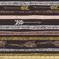 thumbnail image 1 of Ambesonne Ethnic Fabric by the Yard Upholstery, Native Like Design Elements, 2 Yards, Seal Brown and Pale Coffee, 1 of 5
