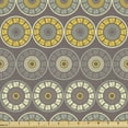 thumbnail image 1 of Ethnic Fabric by the Yard, Geometrical Illustration Abstract Concentric Circular Shapes in Periodic Design, Upholstery Fabric for Dining Chairs Home Decor Accents, Multicolor by Ambesonne, 1 of 5