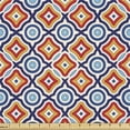 thumbnail image 1 of Ethnic Fabric by the Yard, Oriental Geometric Composition with Ornamental Colorful Composition of Rhombuses, Upholstery Fabric for Dining Chairs Home Decor Accents, Multicolor by Ambesonne, 1 of 5