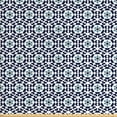 thumbnail image 1 of Ethnic Fabric by the Yard, Oriental Geometric Pattern with Floral Motif, Decorative Upholstery Fabric for Sofas and Home Accents, Blue Grey Night Blue by Ambesonne, 1 of 4