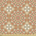thumbnail image 1 of Ethnic Fabric by the Yard, Ornamental Classic Pattern with Flower Blooms Circles and Squares Arrangement, Decorative Upholstery Fabric for Chairs & Home Accents, Multicolor by Ambesonne, 1 of 5