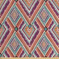 thumbnail image 1 of Ambesonne Ethnic Fabric by the Yard Upholstery, Colorful Rhombus Motif, 2 Yards, Multicolor, 1 of 4