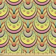 thumbnail image 1 of Ambesonne Ethnic Fabric by the Yard Upholstery, Bohemian Eastern Pattern, 3 Yards, Mustard Coral Turquoise, 1 of 5