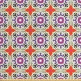 thumbnail image 1 of Ethnic Fabric by the Yard, Traditional Pattern of Kazakh and Turkish Motifs and 4 Petal Flower Print, Decorative Upholstery Fabric for Chairs & Home Accents, Multicolor by Ambesonne, 1 of 4