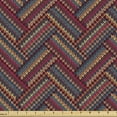 thumbnail image 1 of Ambesonne Ethnic Fabric by the Yard Upholstery, Herringbone Lines, 1 Yard, Multicolor, 1 of 5