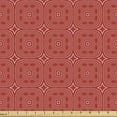 thumbnail image 1 of Ambesonne Ethnic Fabric by the Yard Upholstery, Diagonal Oriental Motifs, 5 Yards, Vermilion and White, 1 of 5