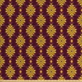 thumbnail image 1 of Ambesonne Ethnic Fabric by the Yard Upholstery, Folk Culture Geometric Art, 3 Yards, Maroon and Earth Yellow, 1 of 4