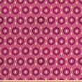thumbnail image 1 of Ethnic Fabric by the Yard Upholstery, Repetitive Pattern with Ogee Motif in Colors, Decorative Fabric for DIY and Home Accents, Pink Dark Magenta by Ambesonne, 1 of 4