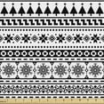 thumbnail image 1 of Ambesonne Ethnic Fabric by the Yard Upholstery, Tribal Snowflakes and Trees, 3 Yards, Charcoal Grey White, 1 of 5