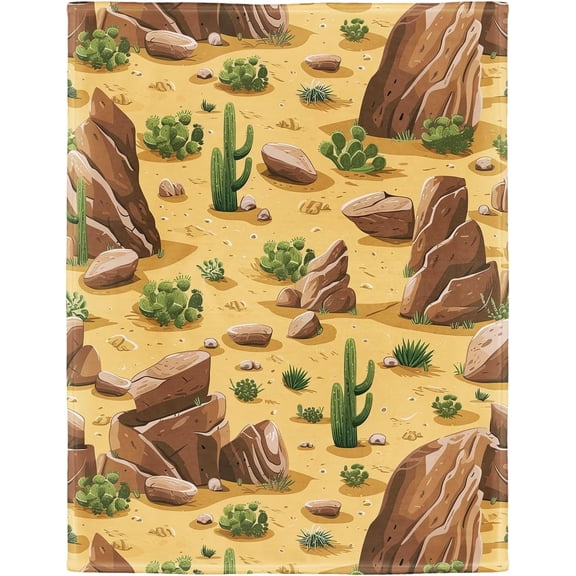 Ethnic Feathers & Arrows Blanket, Southwestern Rustic Farmhouse Decor, Super Soft Fleece Throw Blankets for Couch Sofa Bed, 50" x 60"