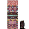 thumbnail image 1 of Ethnic Figure and Pattern Hot Yoga Mat Towel Non Slip for Hot Yoga - Quick-Drying Yoga Mat Cover with 4 Corner Pockets with Travel Bag - Hot Yoga Towel Non Slip Grip Moisture Wicking Sweat 70"x26", 1 of 6
