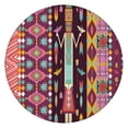 thumbnail image 1 of Ethnic Figure and Pattern Round Fitted Tablecloth with Elastic Edge,Dining Table Cover Waterproof,Outdoor Round Tablecloth for Camping,Dining,Indoor and Outdoor, 1 of 7