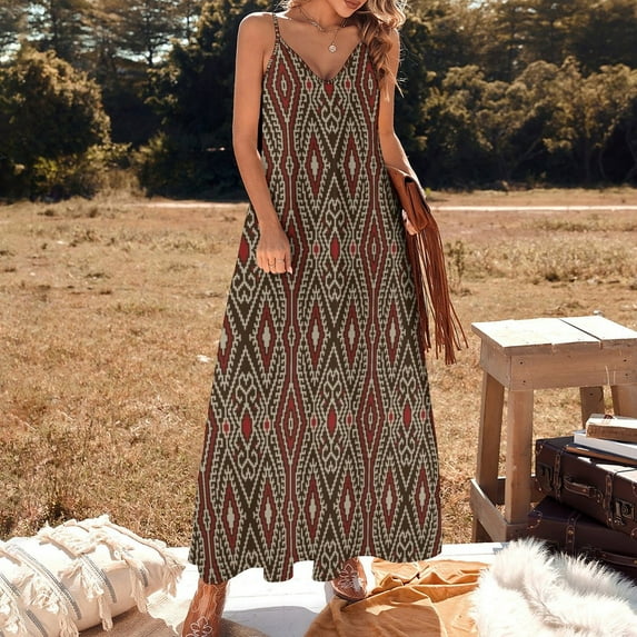 Ethnic Filipino Tribal Pattern - Tinalak 1 Sleeveless Dress elegant women's sets Dresses party dresses women evening dress women