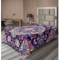 thumbnail image 1 of Ambesonne Ethnic Flat Sheet, Boho Colorful Spring Garden, Twin Size, Multicolor, 1 of 1