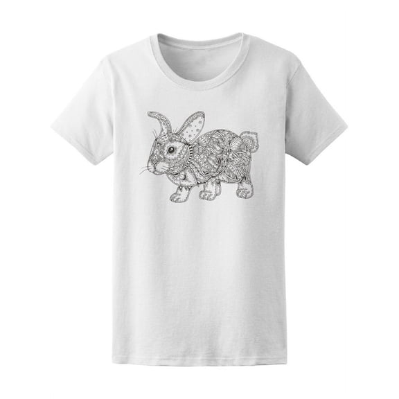 Ethnic Floral Bunny Rabbit T-Shirt Women -Image by Shutterstock, Female x-Large
