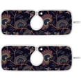 thumbnail image 1 of Ethnic Flower Damask Sink Splash Guard for Faucet 2 Packs Faucet Absorbent Mats, Floral Unique Retro Faucet Handle Drip Catcher Quickly Drying Mat for Kitchen Counter Bathroom RV, 23.6"x5.5", 1 of 7