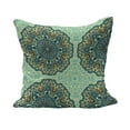thumbnail image 1 of Ethnic Fluffy Throw Pillow Cushion Cover, Abstract Flower Arrangement Mandala Style Nature Elements Vibrant, Decorative Square Accent Pillow Case, 28" x 28", Pale Yellow Turquoise, by Ambesonne, 1 of 5