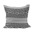thumbnail image 1 of Ethnic Fluffy Throw Pillow Cushion Cover, Oriental Moroccan Round Style Lines Dots Geometric Shapes Art, Decorative Square Accent Pillow Case, 26" x 26", Charcoal Grey White, by Ambesonne, 1 of 5