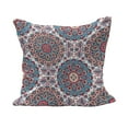 thumbnail image 1 of Ethnic Fluffy Throw Pillow Cushion Cover, Oriental Style Floral Circles Paisley Retro Image in Pastel Colors, Decorative Square Accent Pillow Case, 40" x 40", Turquoise Pale Pink, by Ambesonne, 1 of 5