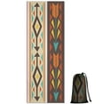 thumbnail image 1 of Ethnic Geometric Striped Pattern Hot Yoga Mat Towel Non Slip for Hot Yoga - Quick-Drying Yoga Mat Cover with 4 Corner Pockets with Travel Bag - Hot Yoga Towel Non Slip 74"x26", 1 of 6