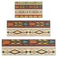 thumbnail image 1 of Ethnic Geometric Striped Pattern Kitchen Rugs Sets Of 3,Kitchen Runner Rugs Non Skid Washable,Decorative Kitchen Floor Mats for Kitchen,Sink,Laundry,17"x30"+ 17"x47" + 17"x59", 1 of 6