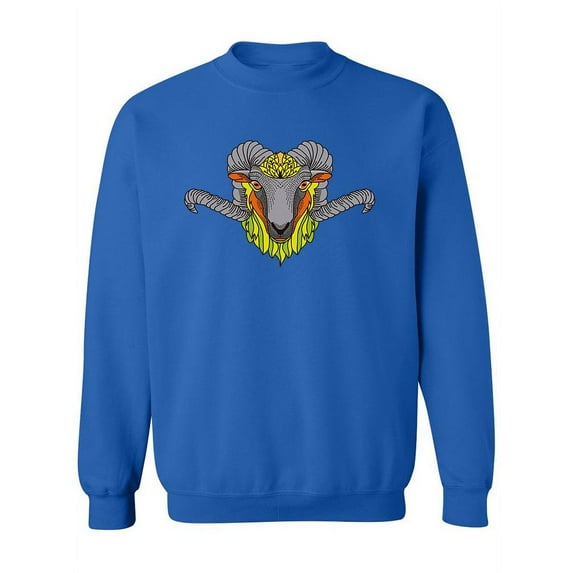 Ethnic Goat Head Sweatshirt Women -Image by Shutterstock, Female XX-Large