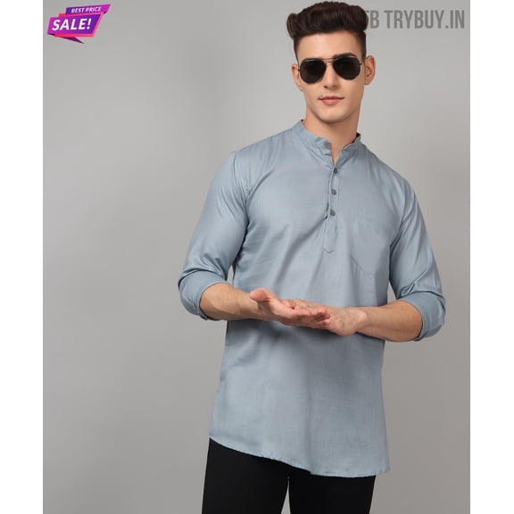 Ethnic Grey Kurta for Men