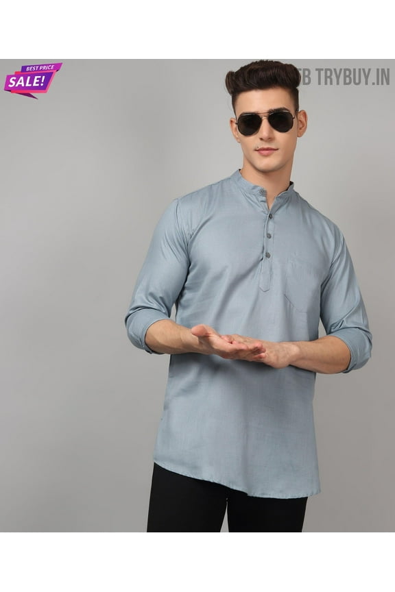 Ethnic Grey Kurta for Men